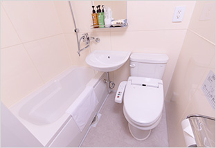 全客室にユニットバス・エアコン完備